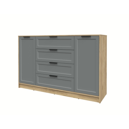 Тумба Тренд КТ-Т160 (Дуб золотой ЛДСП/ Серый ЛМДФ) Ш1600 В1020 Г451